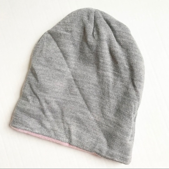 Charming Charlie Pink & Gray Reversible Winter Cap - Picture 3 of 7
